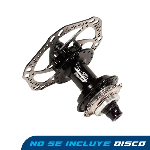Manzana Profile Racing Elite Trasera Freno Disco 36H Eje 10mm Negra