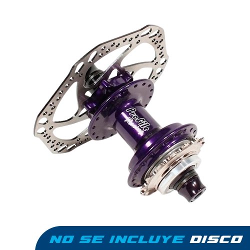 Manzana Profile Racing Elite Trasera Freno Disco 36H Eje 10mm Purpura