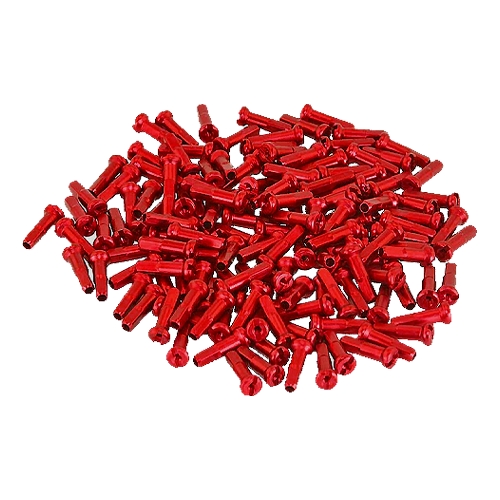Cabeza Radio Usa Spokes Aluminio 12mm Rojo (Paquete x 38)