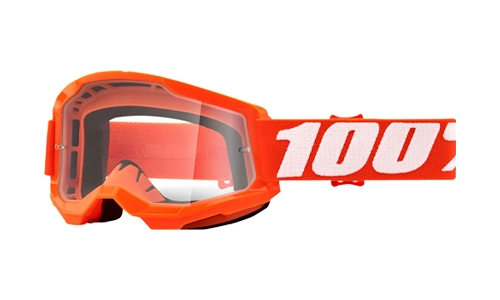 GOGGLES 100% STRATA 2 NARANJA LENTE TRANSPARENTE