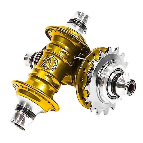 Manzana Profile Racing Mini Set Eje 10mm 36H Dorada