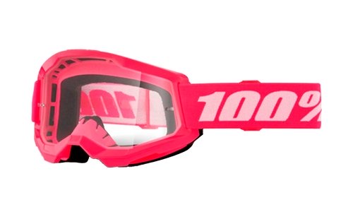 GOGGLES 100% STRATA 2 ROSADO LENTE TRANSPARENTE