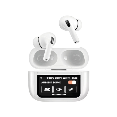 AUDIFONOS INALAMBRICOS ANC CON PANTALLA TACTAL BLANCO