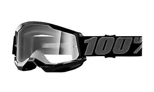 GOGGLES 100% STRATA 2 NEGRO LENTE TRANSPARENTE