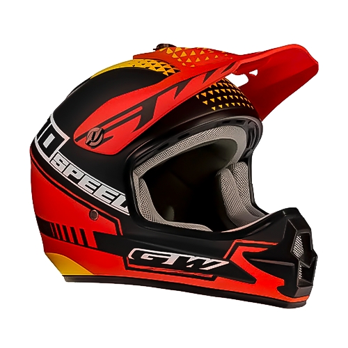 CASCO BMX/FULLFACE SPEED ROJO-AMARILLO TALLA NIÑO