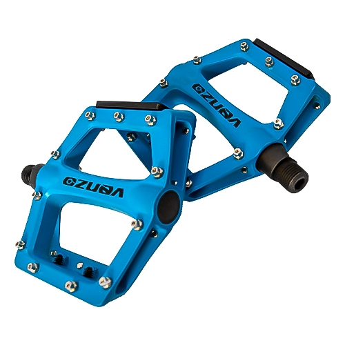 1 PEDALES VENZO VZ-E02B-001 9/16 BMX ALUM. C/REFLEX, AZUL