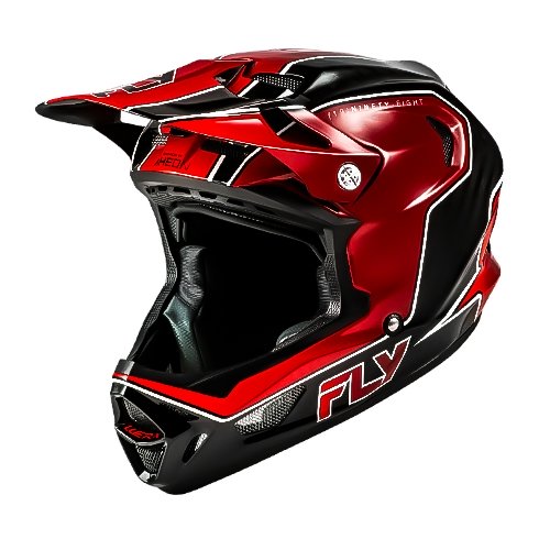 CASCO FLY WERX-R FLOW CARBON NEGRO/ROJO